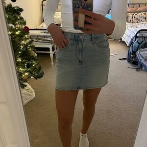 Mini denim skirt